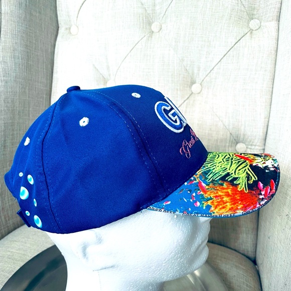 The Great Barrier Reef Hat Cap Strapback Australia Novelty Beach Fish CoralBlue - Picture 5 of 8